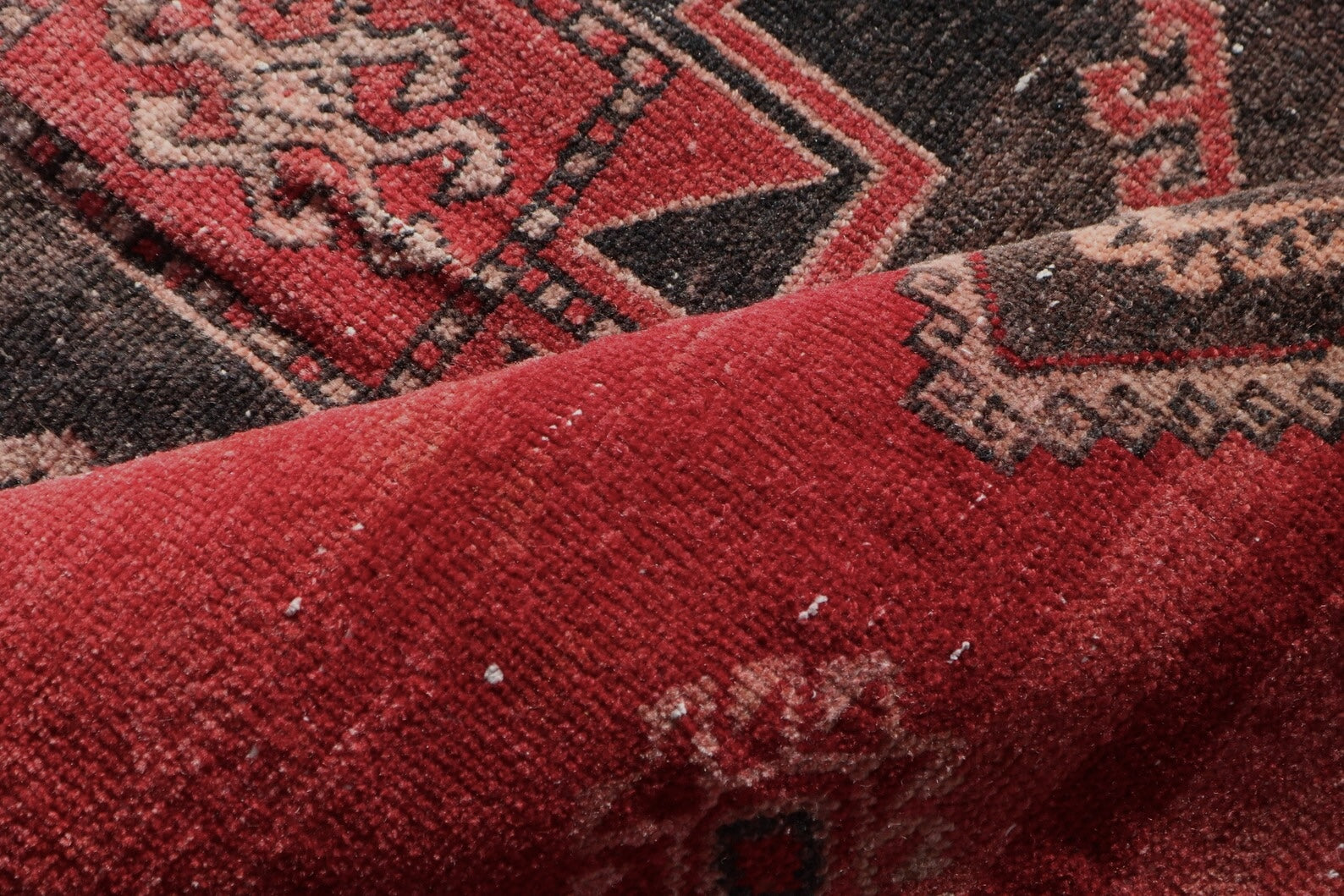 Vintage Turkish Runner Rug 3.3 x 12.4 ft