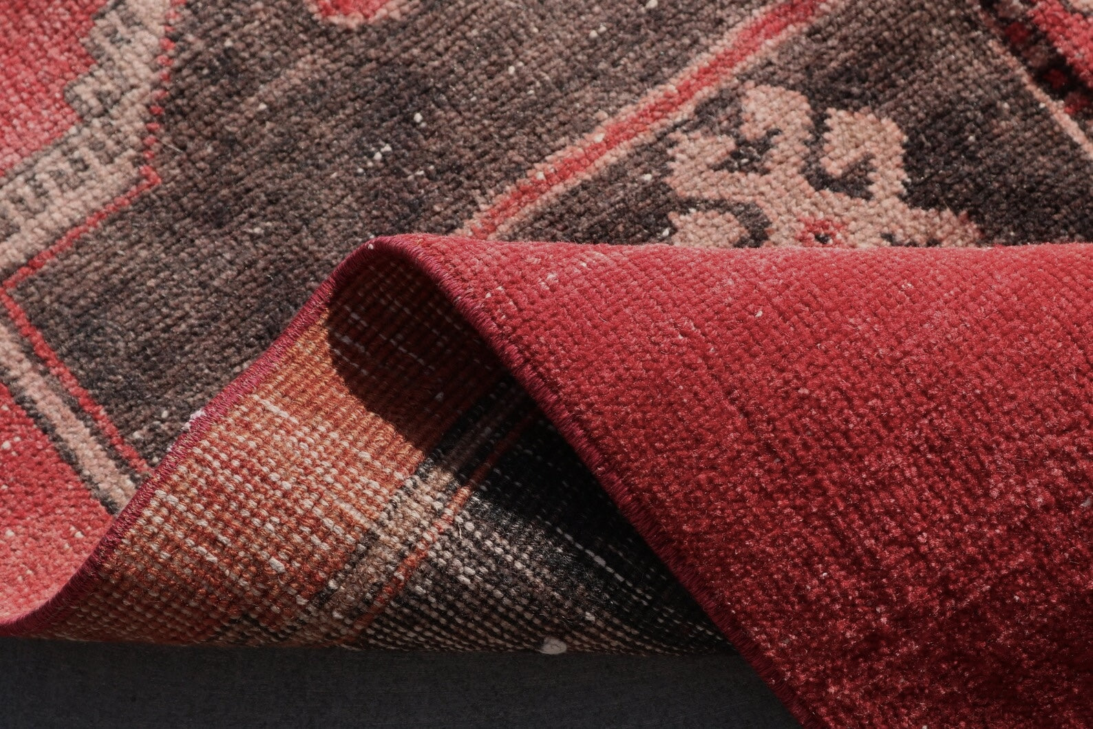 Vintage Turkish Runner Rug 3.3 x 12.4 ft