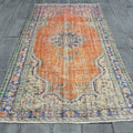 XL Vintage Turkish Accent Area rug 5.3 x 8.7 ft