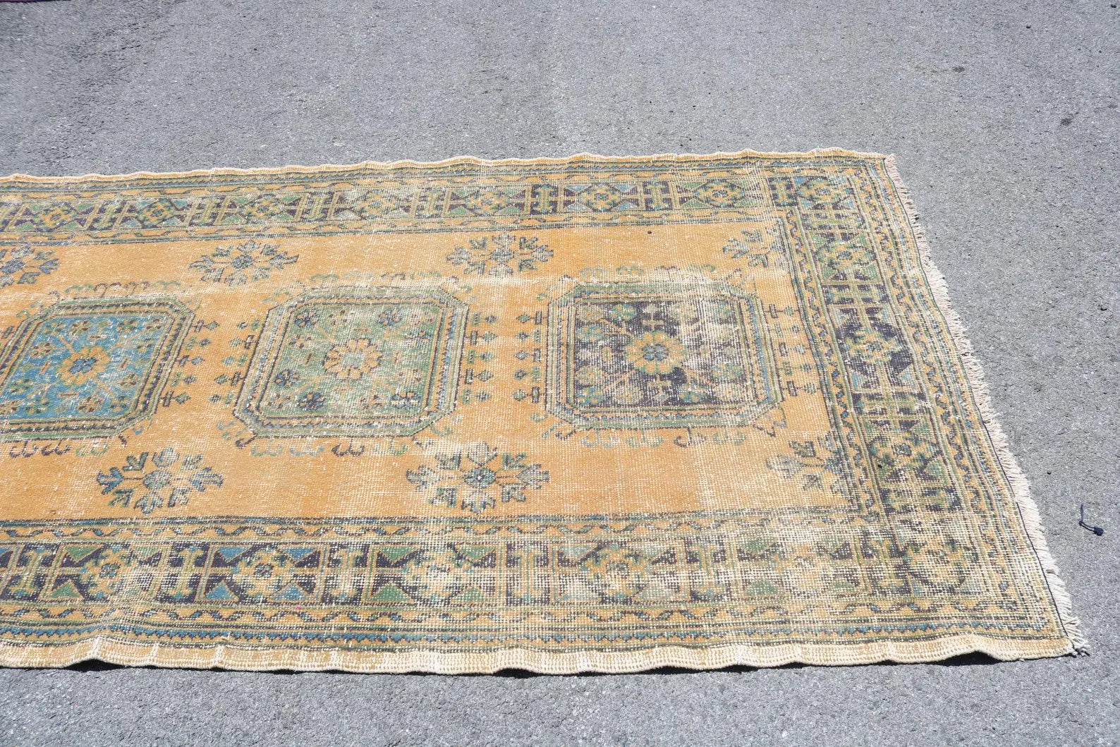 Vintage Persian Accent Area Rug 4.5 x 11.7 ft