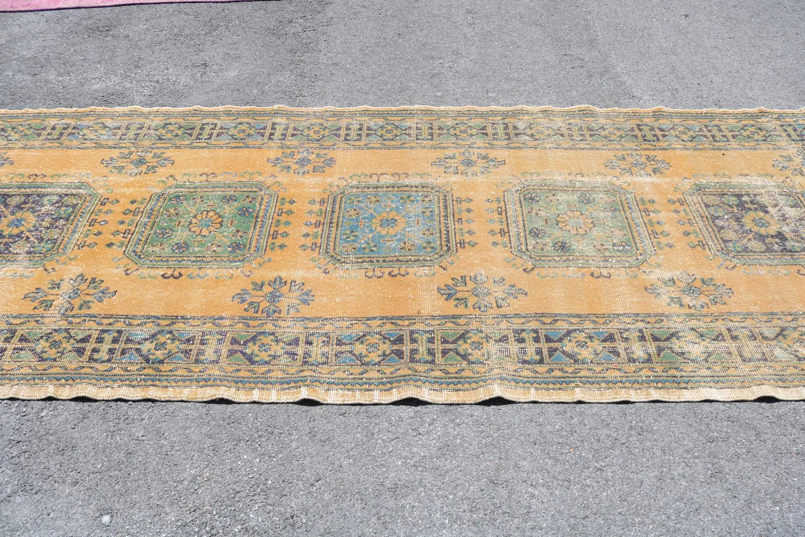 Vintage Persian Accent Area Rug 4.5 x 11.7 ft