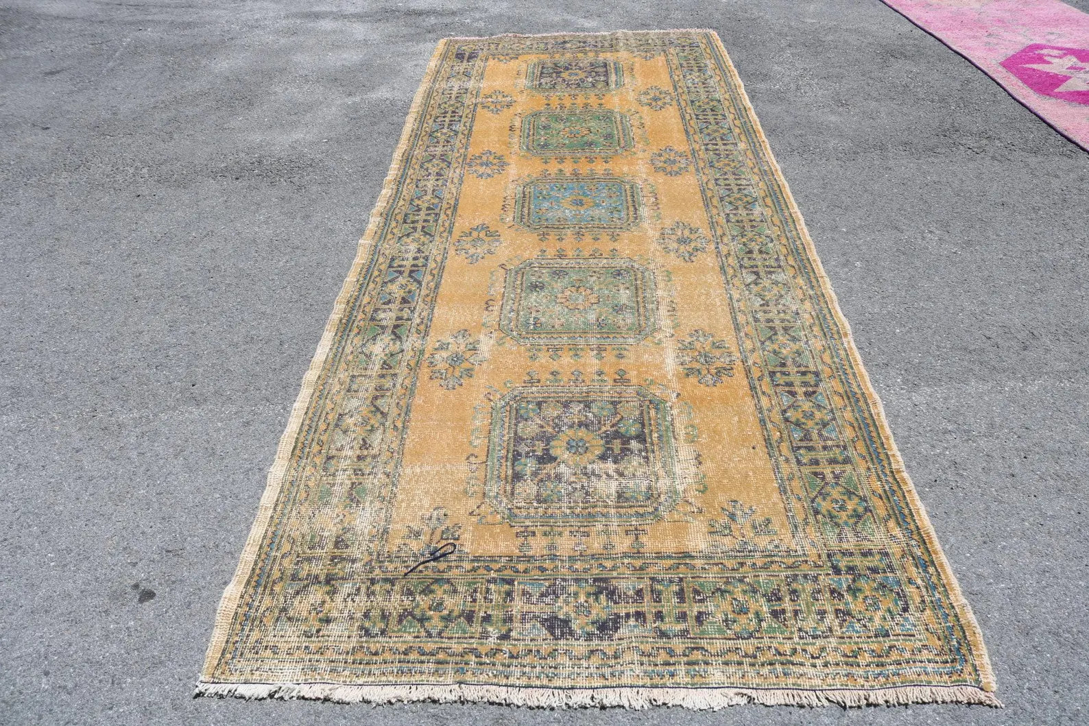 Vintage Persian Accent Area Rug 4.5 x 11.7 ft