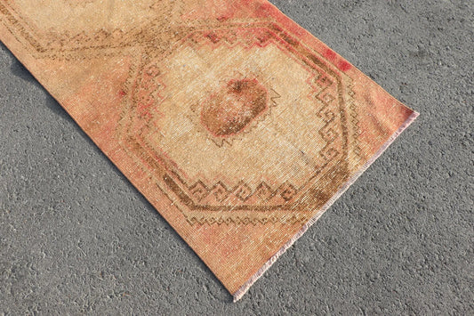 Vintage Turkish Accent Area rug 3 x 6.4 ft