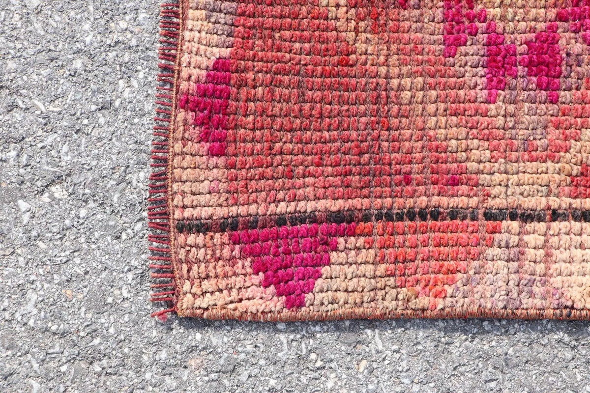 Vintage Turkish Runner Rug 2.6 x 10 ft