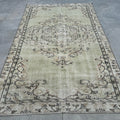 XL Vintage Turkish Accent Area Rug 6.4 x 8.7 ft