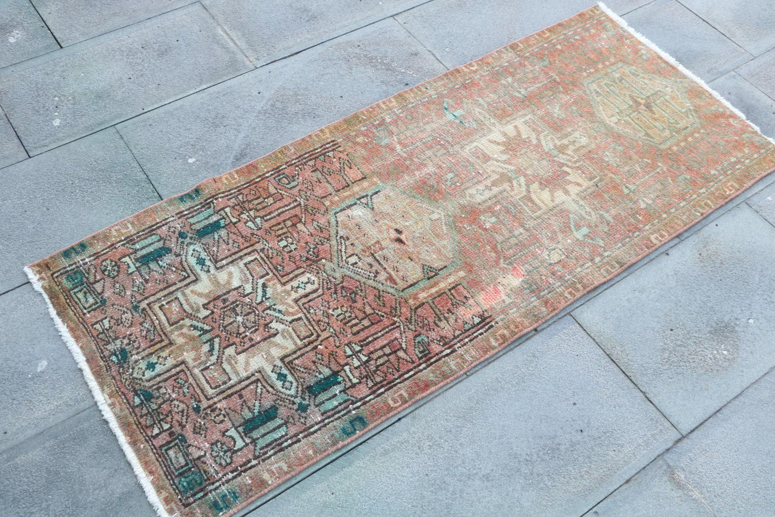 Vintage Persian Runner Rug 2.1 x 4.9 ft
