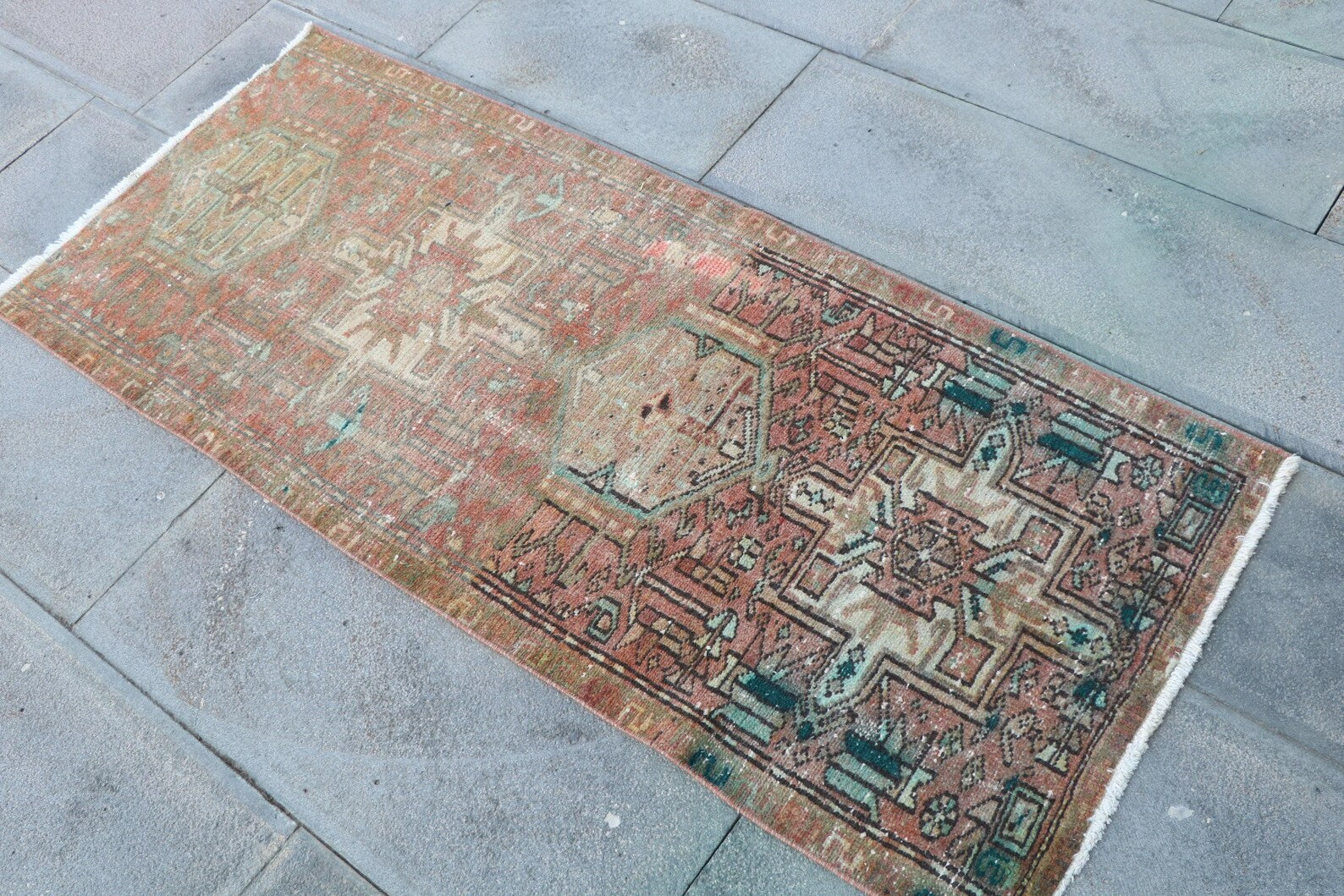 Vintage Persian Runner Rug 2.1 x 4.9 ft