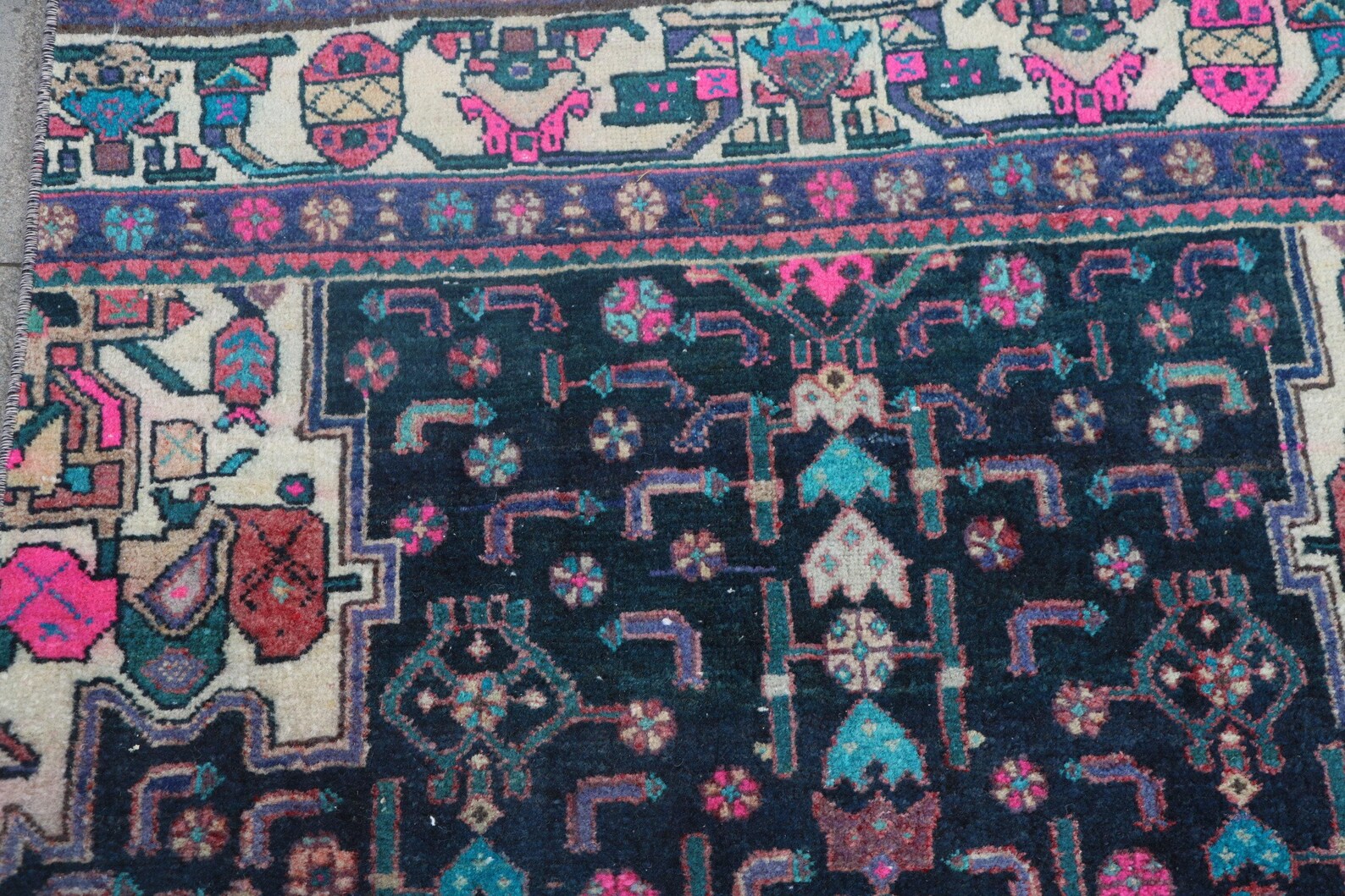 Vintage Persian Runner Rug 2.6 x 10.9 ft