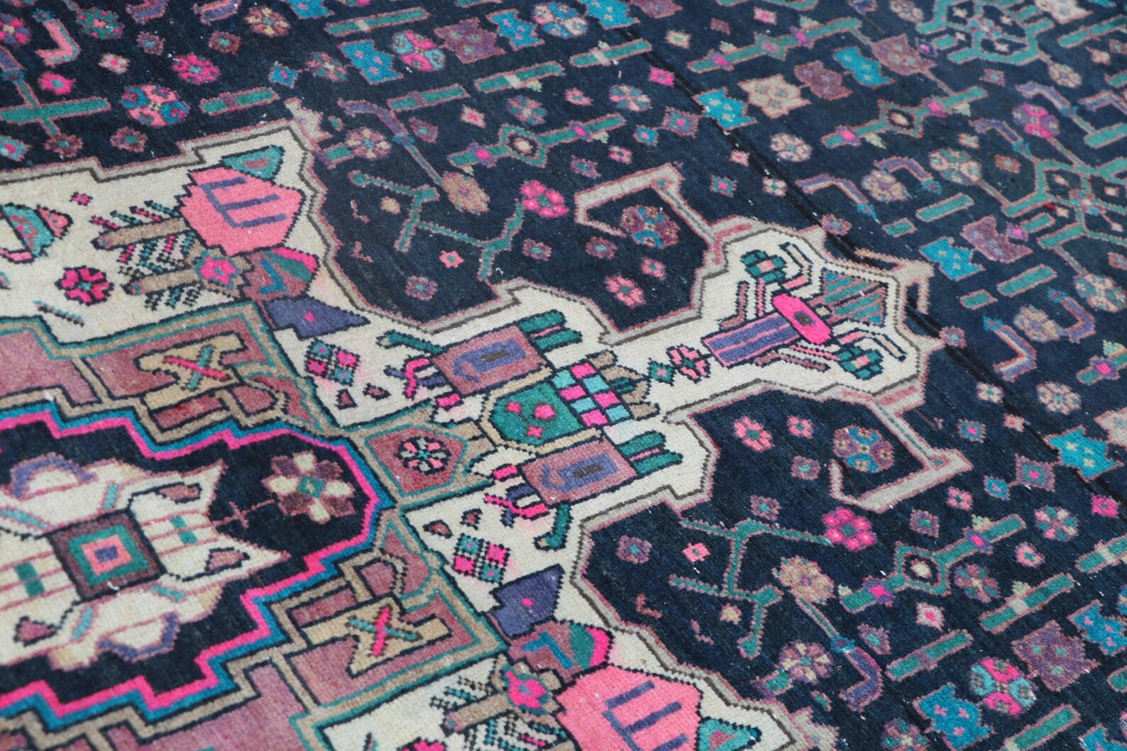 Vintage Persian Runner Rug 2.6 x 10.9 ft