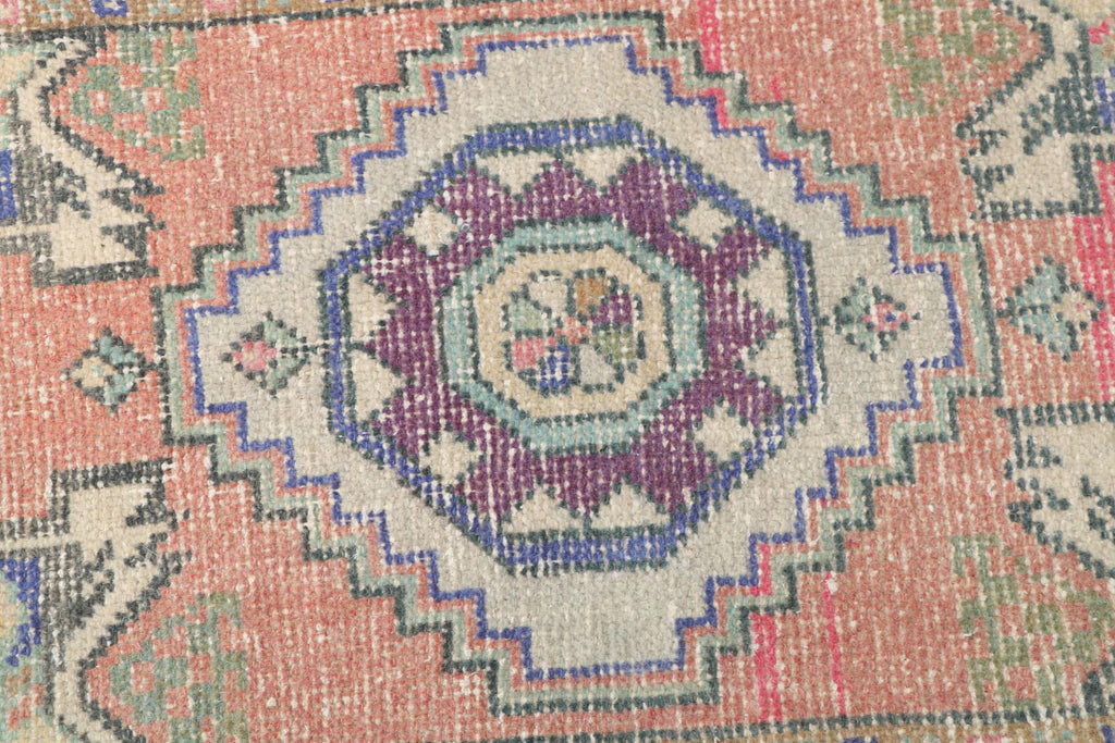 Vintage Turkish Mini Rug 1.6 x 2.9 ft