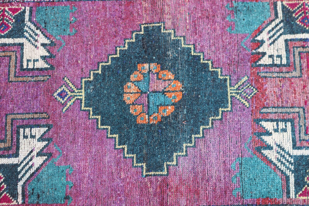 Vintage Turkish Mini Rug 1.6 x 3.8 ft