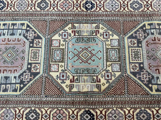 Vintage Turkish Accent Area rug 2.7 x 6.7 ft