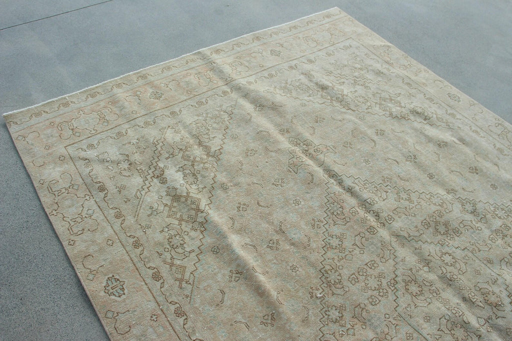 XL Vintage Persian Accent Area Rug 5.9 x 9.6 ft