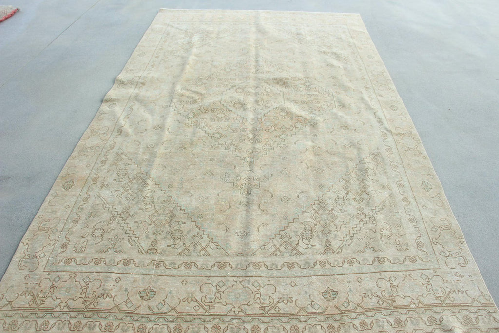 XL Vintage Persian Accent Area Rug 5.9 x 9.6 ft
