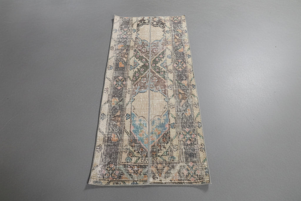 Vintage Turkish Runner Rug 1.9 x 4.7 ft