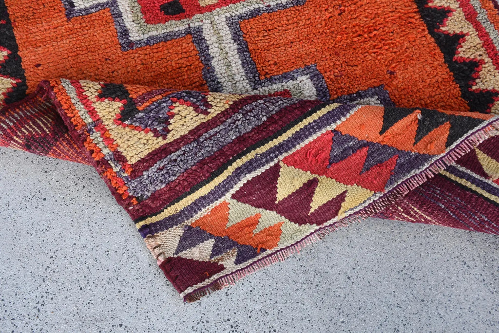 Vintage Turkish Runner Rug 2.9 x 9.1 ft