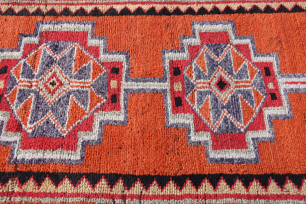 Vintage Turkish Runner Rug 2.9 x 9.1 ft