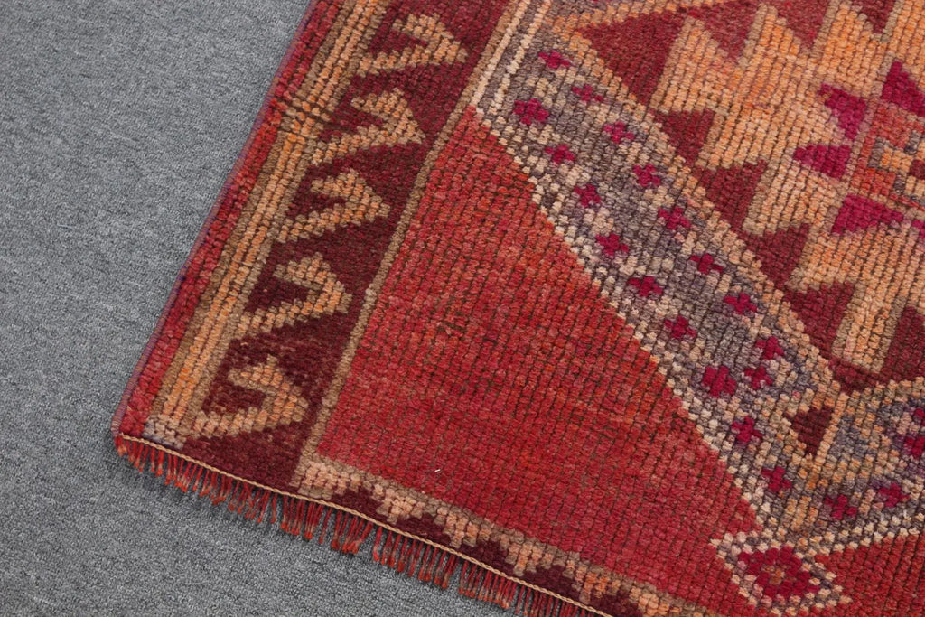 Vintage Turkish Runner Rug 3.1 x 9.5 ft