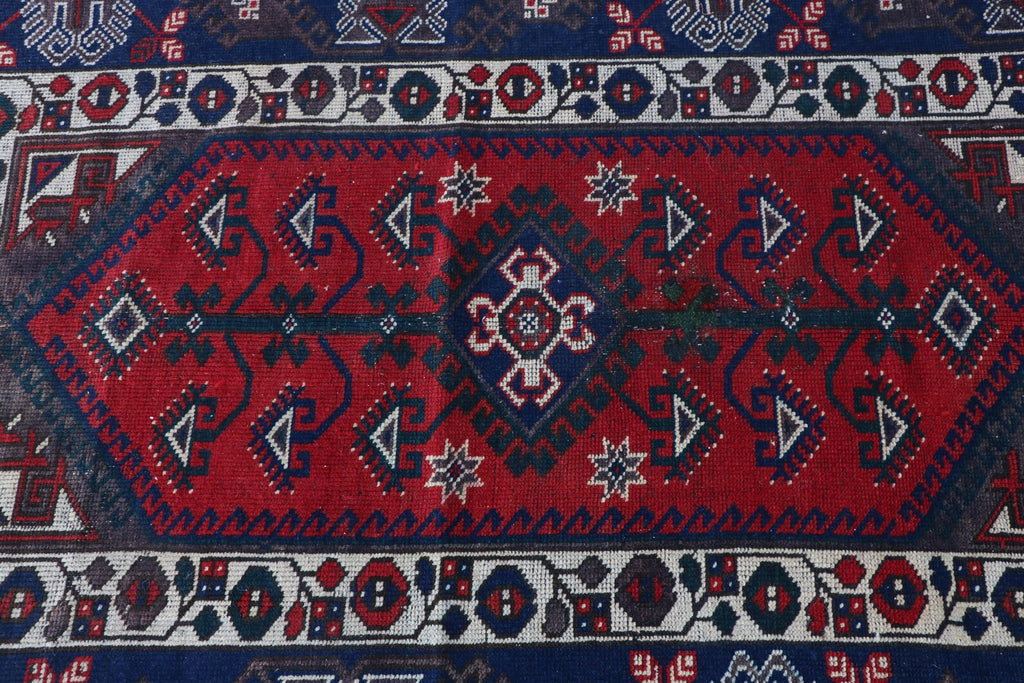Vintage Turkish Accent Area rug 3.5 x 4.9 ft