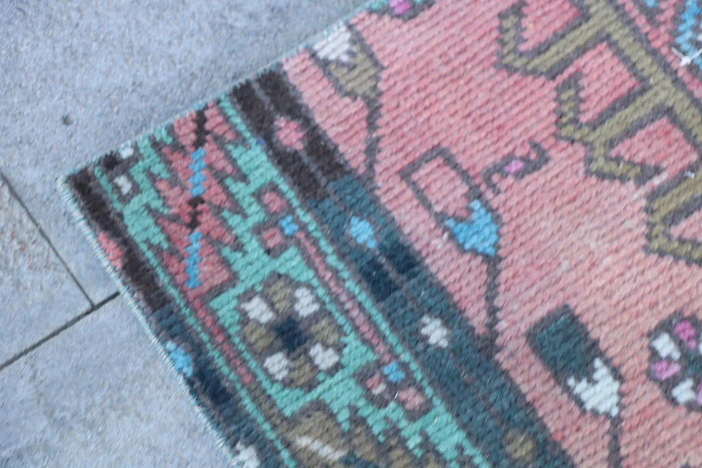 Vintage Turkish Mini Rug 1.7 x 2.8 ft