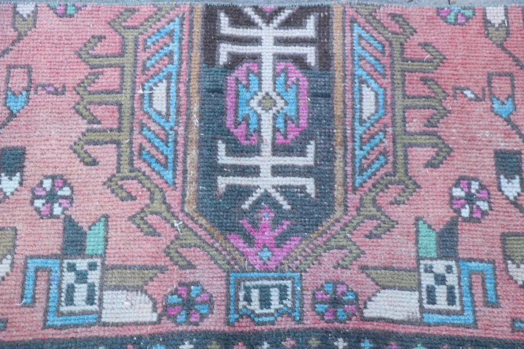 Vintage Turkish Mini Rug 1.7 x 2.8 ft