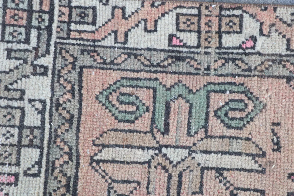 Vintage Turkish Mini Rug 1.7 x 2.7 ft