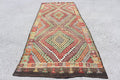 Vintage Turkish Accent Area rug 4.7 x 11.3 ft