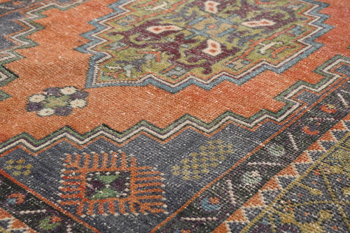 Vintage Turkish Accent Area rug 3.5 x 6.5 ft