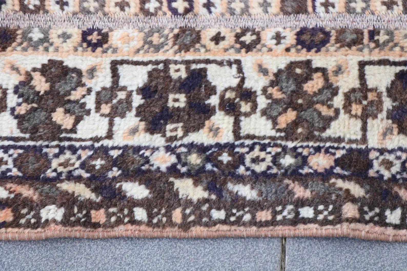 Vintage Turkish Runner Rug 1.4 x 4.3 ft