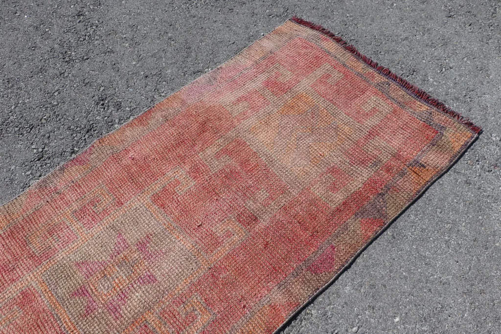 Vintage Turkish Runner Rug 2.9 x 8.5 ft