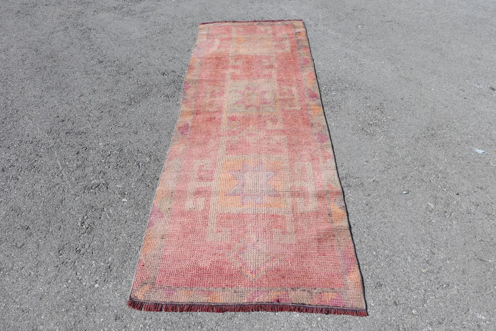 Vintage Turkish Runner Rug 2.9 x 8.5 ft
