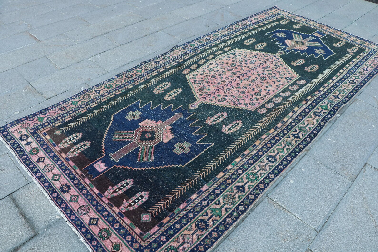 XL Vintage Persian Runner Rug 4.7 x 10.3 ft