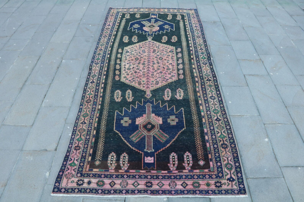 XL Vintage Persian Runner Rug 4.7 x 10.3 ft