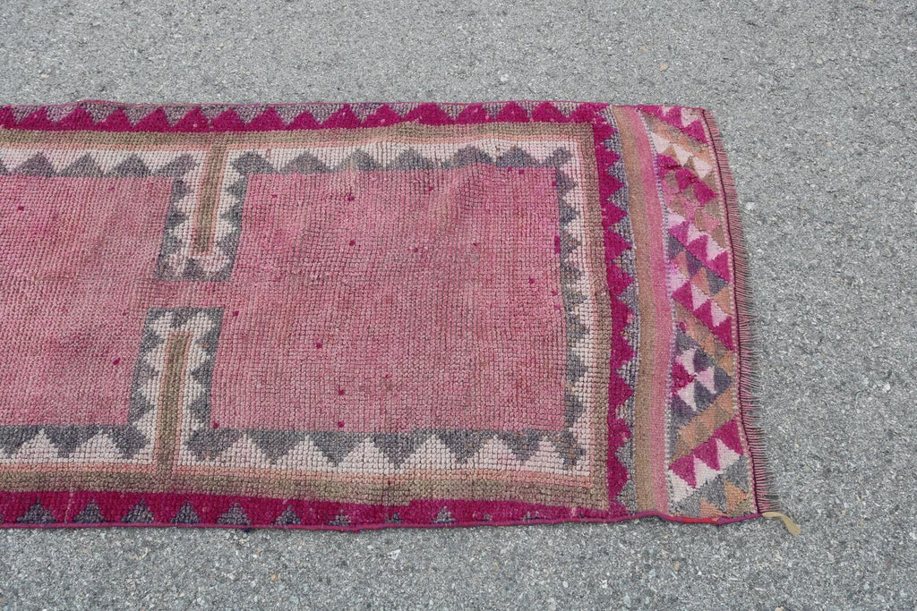 Vintage Turkish Runner Rug 2.7 x 10.6 ft