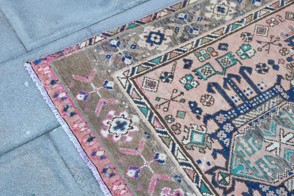 Vintage Persian Runner Rug 4.3 x 10.7 ft