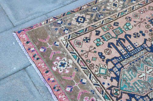 Vintage Persian Runner Rug 4.3 x 10.7 ft