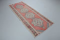 Vintage Turkish Runner Rug 3.2 x 7.5 ft