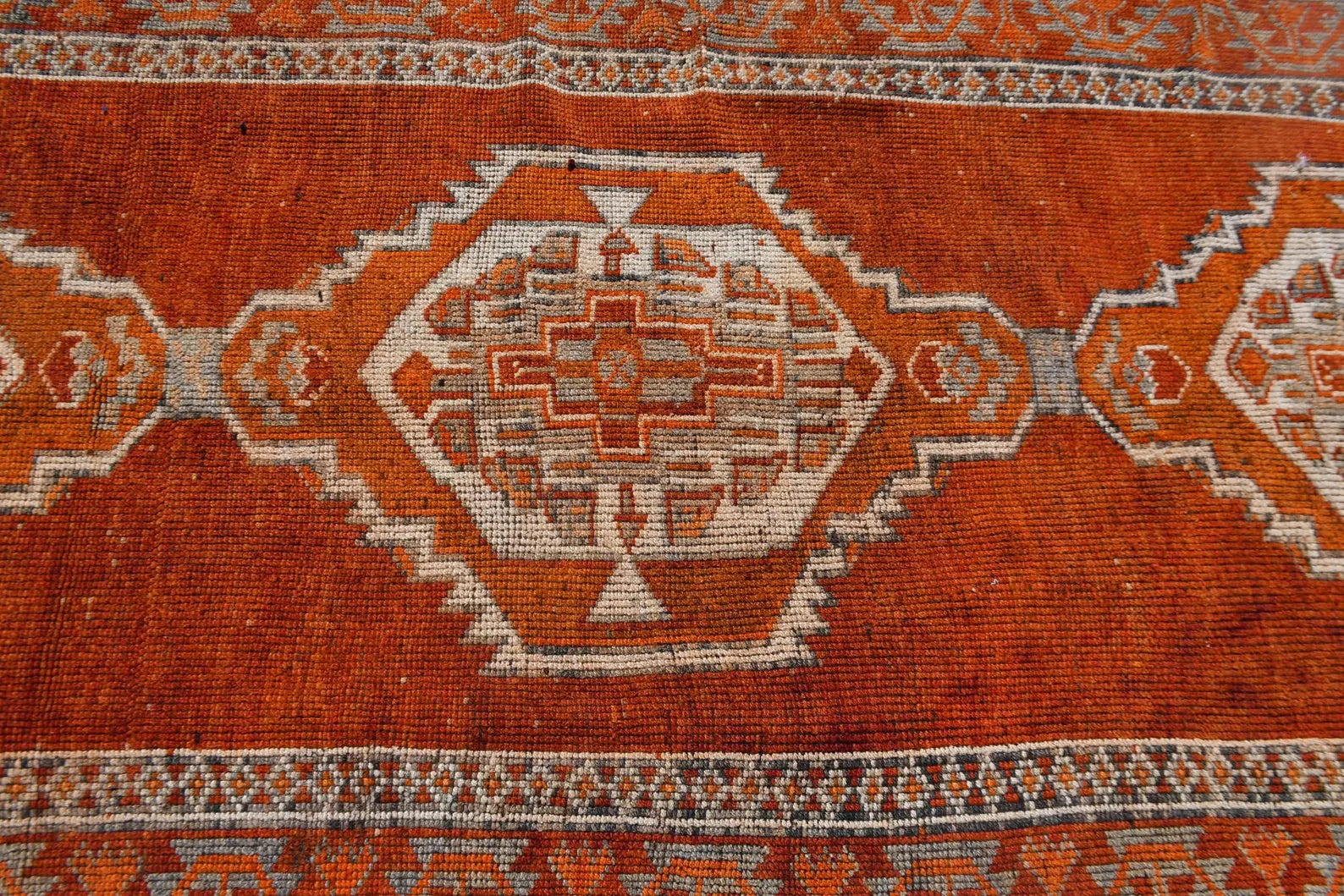 Vintage Turkish Runner Rug 3.6 x 11.4 ft