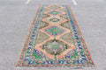Vintage Turkish Accent Area rug 4.7 x 11.7 ft