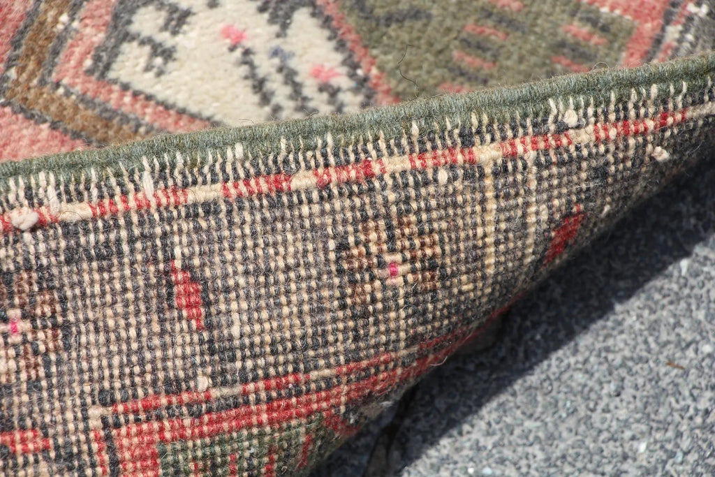 Vintage Turkish Mini Rug 1.7 x 3.2 ft