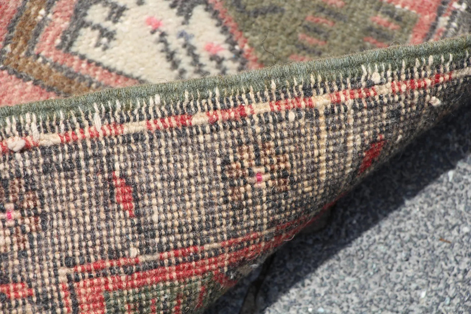 Vintage Turkish Mini Rug 1.7 x 3.2 ft