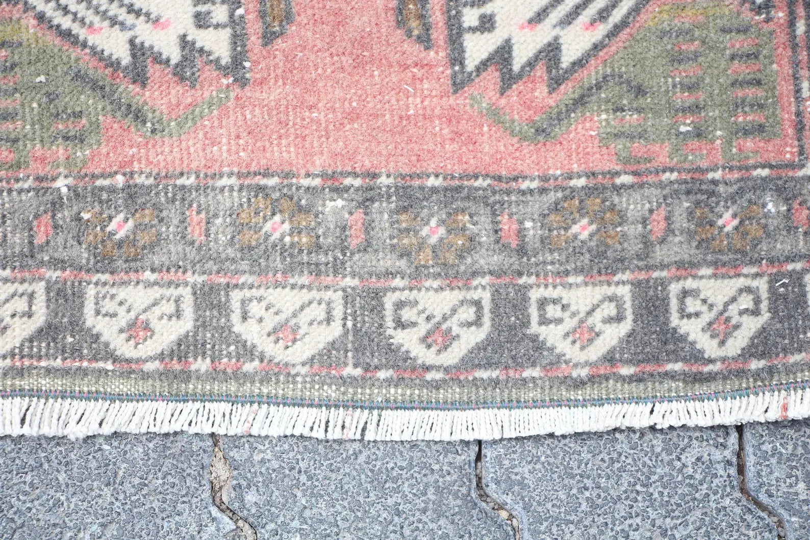 Vintage Turkish Mini Rug 1.7 x 3.2 ft