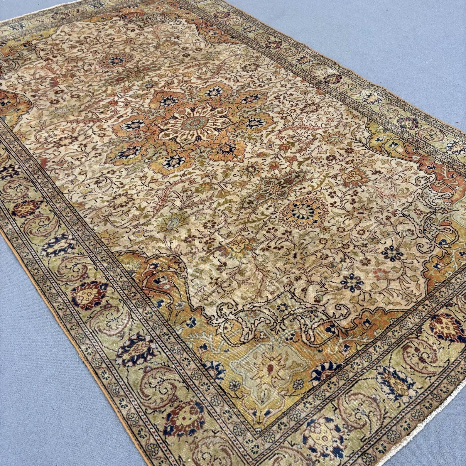 XL Vintage Persian Accent Area Rug 6.3 x 10 ft