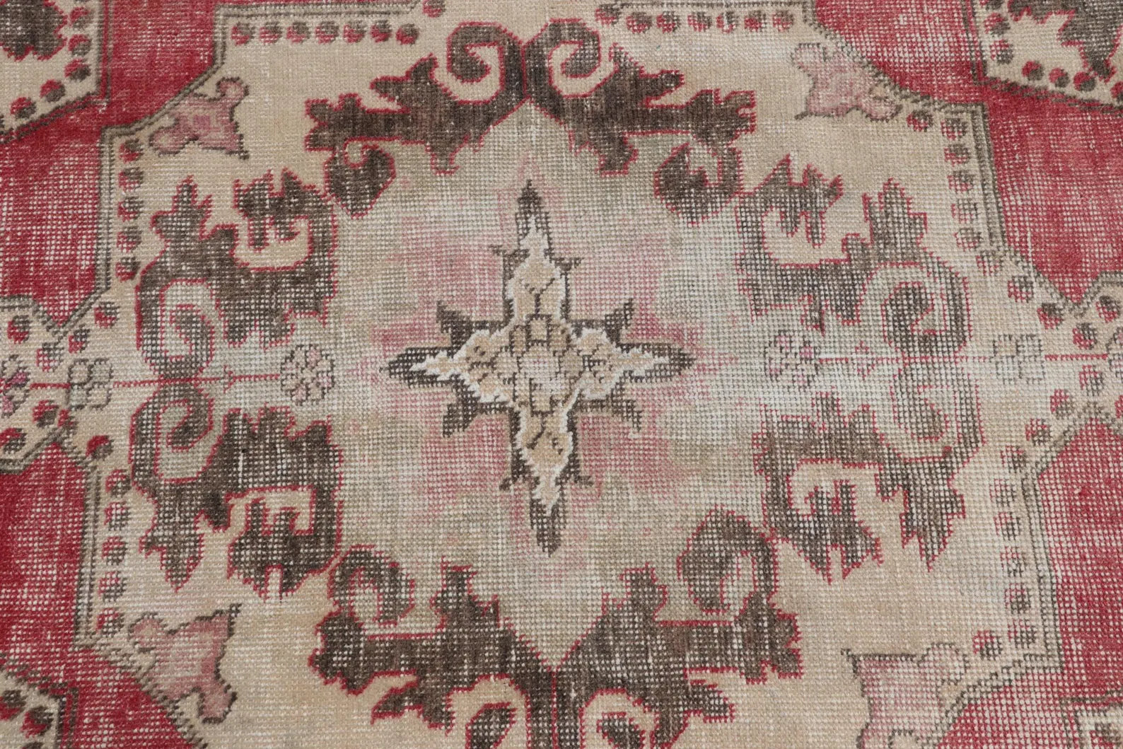 Vintage Turkish Accent Area rug 3.8 x 6.9 ft