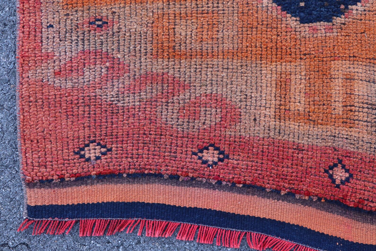 Vintage Turkish Runner rug 3.1 x 11.3 ft