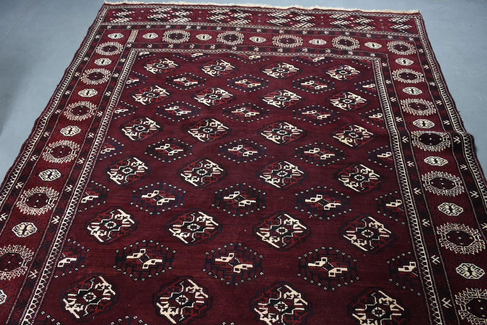 XL Vintage Bokhara Accent Area rug 6.6 x 11.7 ft