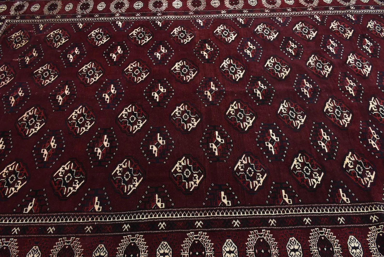 XL Vintage Bokhara Accent Area rug 6.6 x 11.7 ft