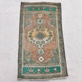 Vintage Turkish Mini Rug 1.8 x 3.2 ft