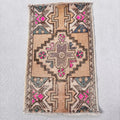 Vintage Turkish Mini Rug 1.6 x 2.6 ft