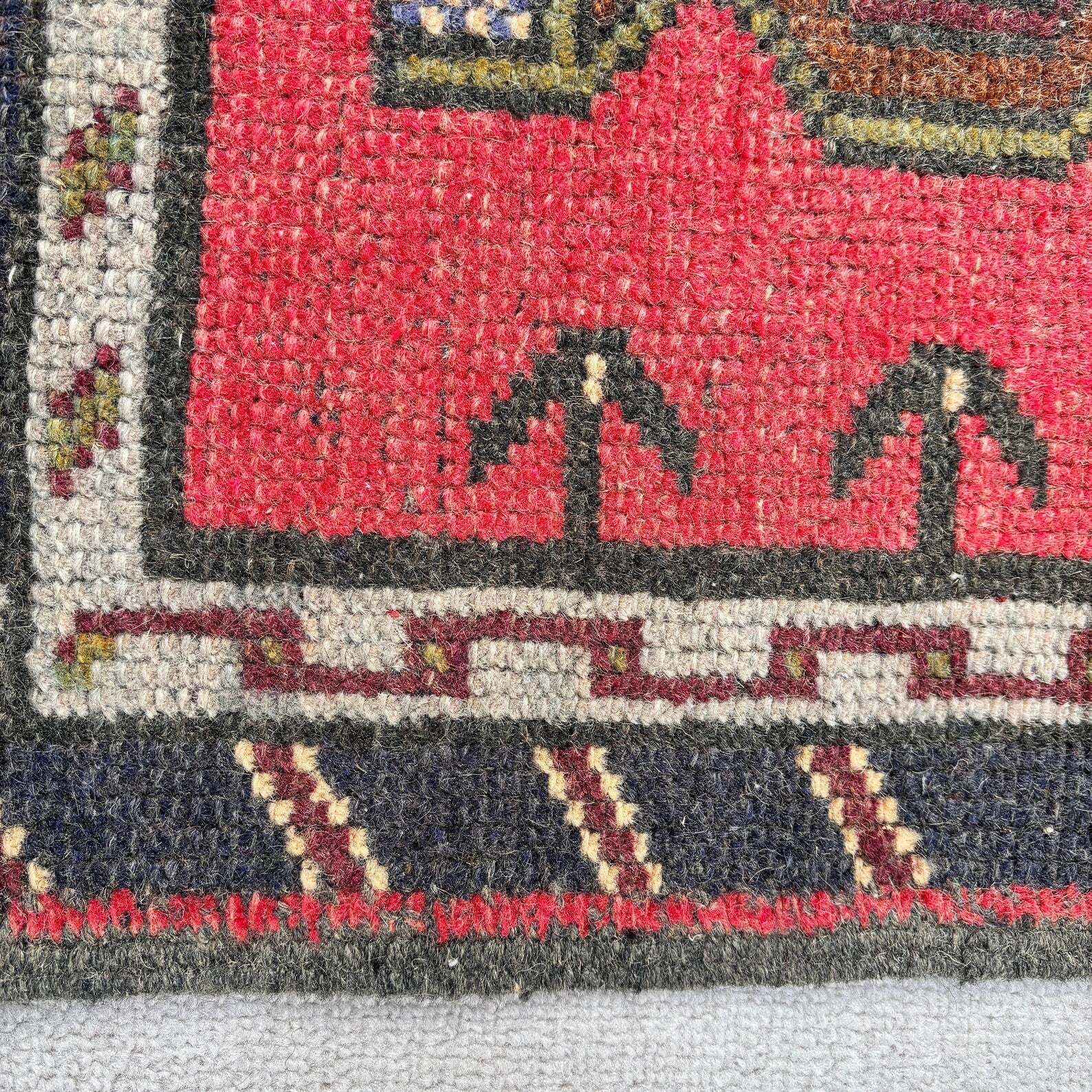 Vintage Turkish Mini Rug 1.8 x 3.2 ft